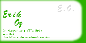 erik oz business card